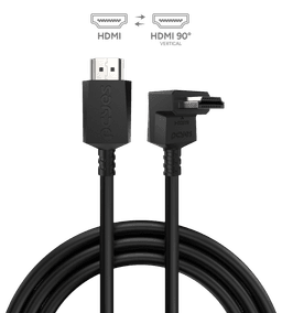 Cabo HDMI PCYES 2.0 4K 60Hz Conector 90° Vertical Preto PVC 3 Metros PH20-3V-C 2