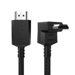 Cabo HDMI PCYES 2.1 Conector 90º Vertical 3M Nylon PH21-3VNP-F 3