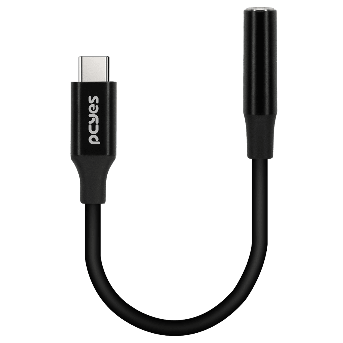 Cabo USB-C para P3 Fêmea PCYES 15cm DAC Hi-Fi P3UCP-15P detalhe