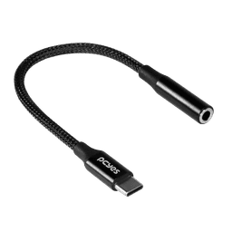 Cabo USB-C para P3 Fêmea PCYES Hi-Fi DAC 24/96 Nylon Preto 15cm P3UCP-15P 4