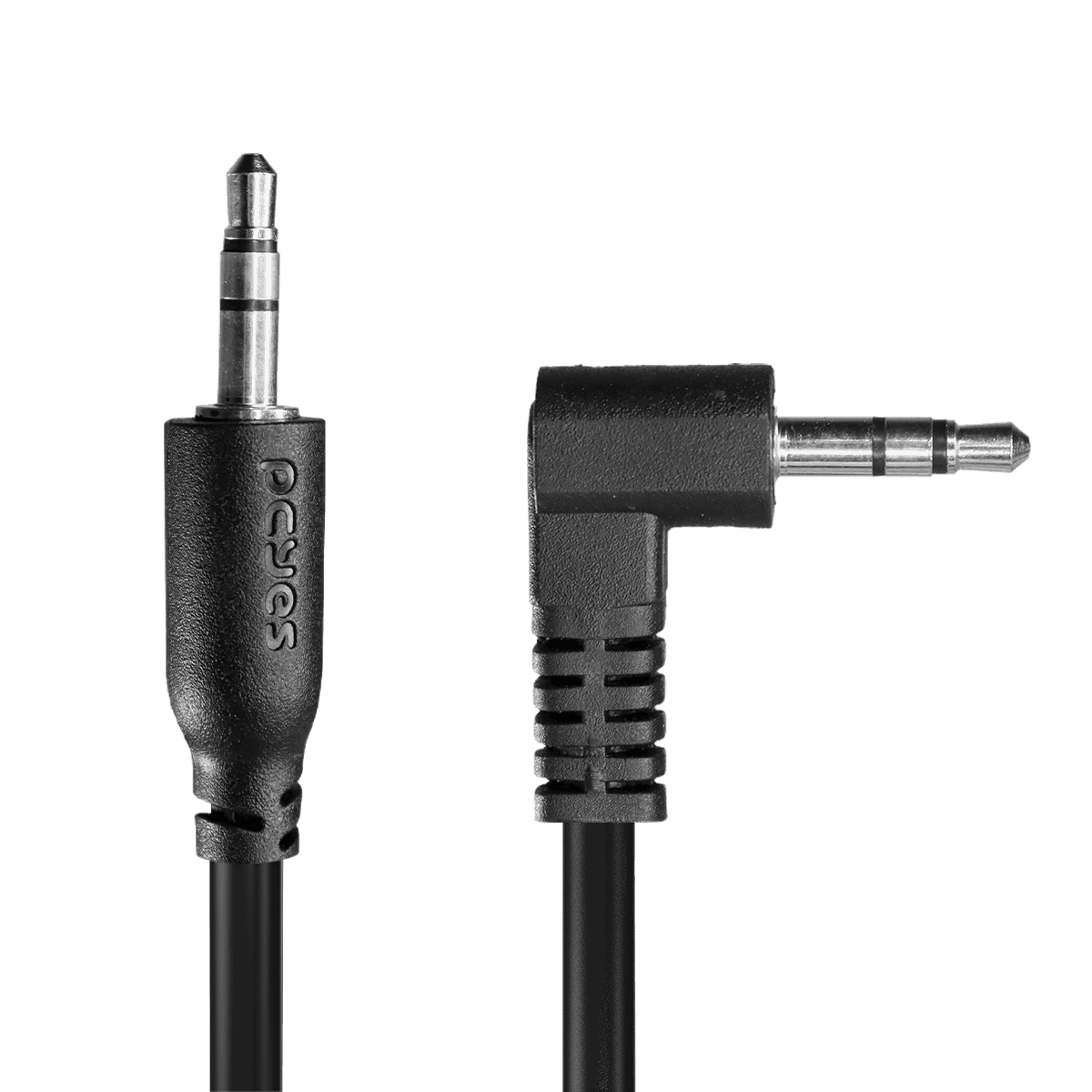 Cabo P2 3.5mm PCYES 90° 1M Áudio Estéreo P2PR-1 detalhe