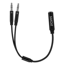 Cabo Adaptador Y P3 Fêmea para P2 Macho PCYES 15cm P3Y-15 3