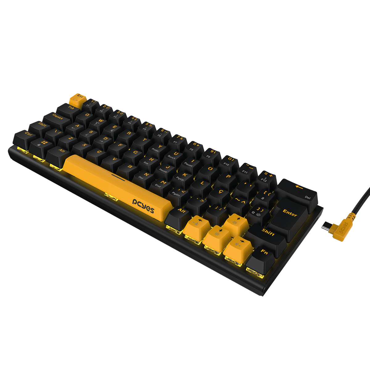 Teclado Mecânico PCYES Kuromori Voyager Edition Red Switch KMVY60RD detalhe