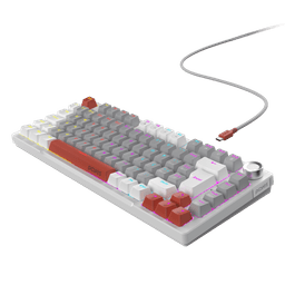 Teclado Mecânico Arkeum PCYES White Ghost Red Switch AKWG75RBR 2