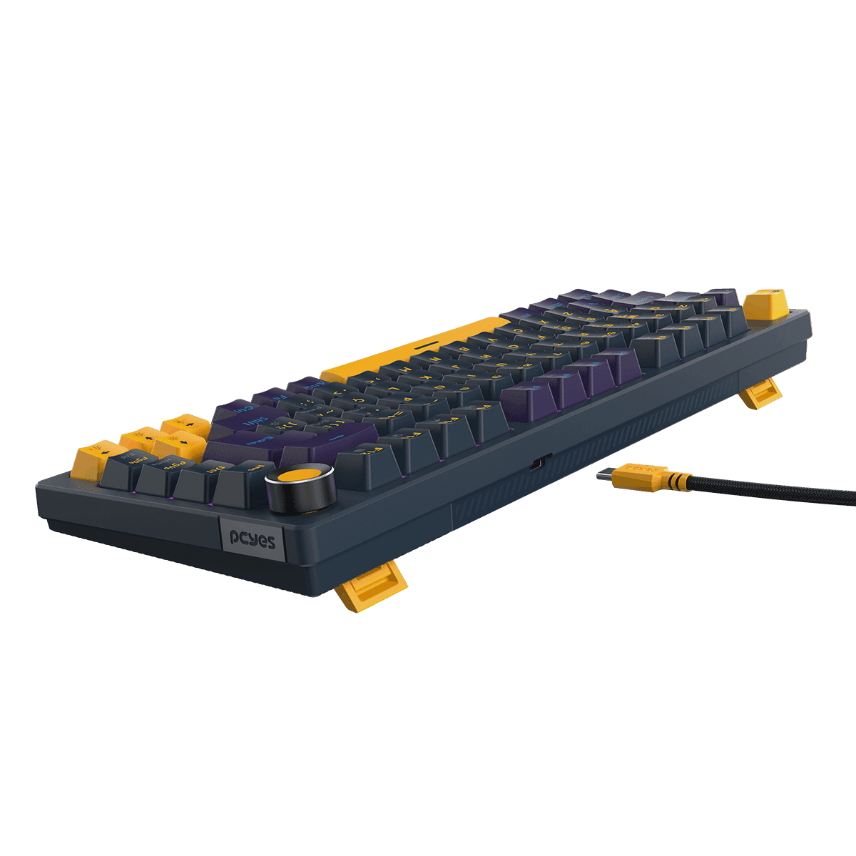 Teclado Mecânico PCYES Arkeum Sunset Edition 75% ABNT2 Outemu Blue AKSS75BBR detalhe