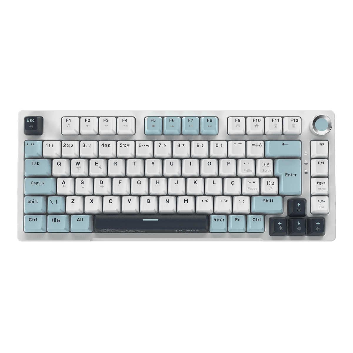 Teclado Mecânico PCYES Arkeum Summit Edition 75% ABNT2 Switch Blue AKSM75BBR