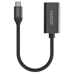Cabo USB-C para HDMI 2.1 Fêmea 8K 60Hz PCYES 15cm Nylon PUCM-15P 3