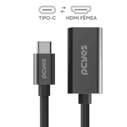 Cabo PCYES USB-C para HDMI 2.1 8K 60Hz 4K 144Hz 15cm PUCF-15-2.1 2