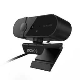 Webcam PCYES Raza 2K-01 2K 1440p 60FPS Autofoco LED Microfone RZ2K01 3