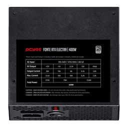 Fonte PCYES ATX Electra 400W PFC Ativo ELEC400W 5