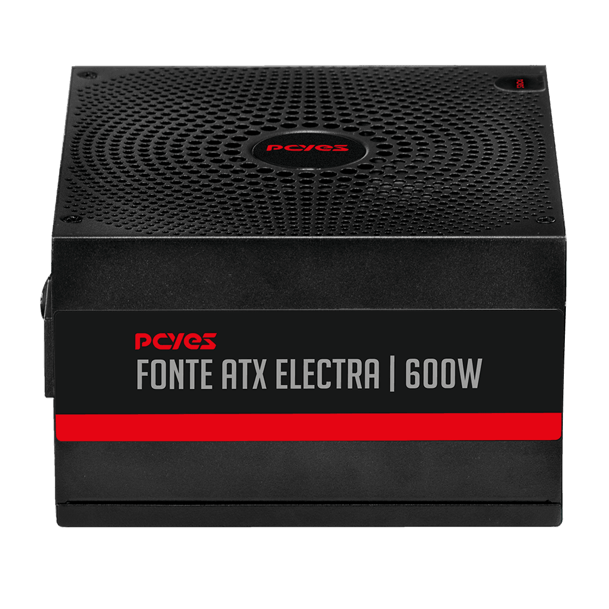 Fonte PCYES ATX Electra 600W PFC Ativo ELEC600W detalhe