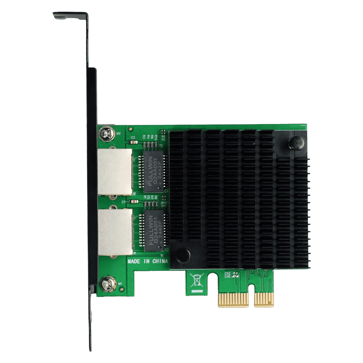 Placa de Rede Gigabit Dual Port RJ45 PCI-E x1 LC1000-2P em destaque
