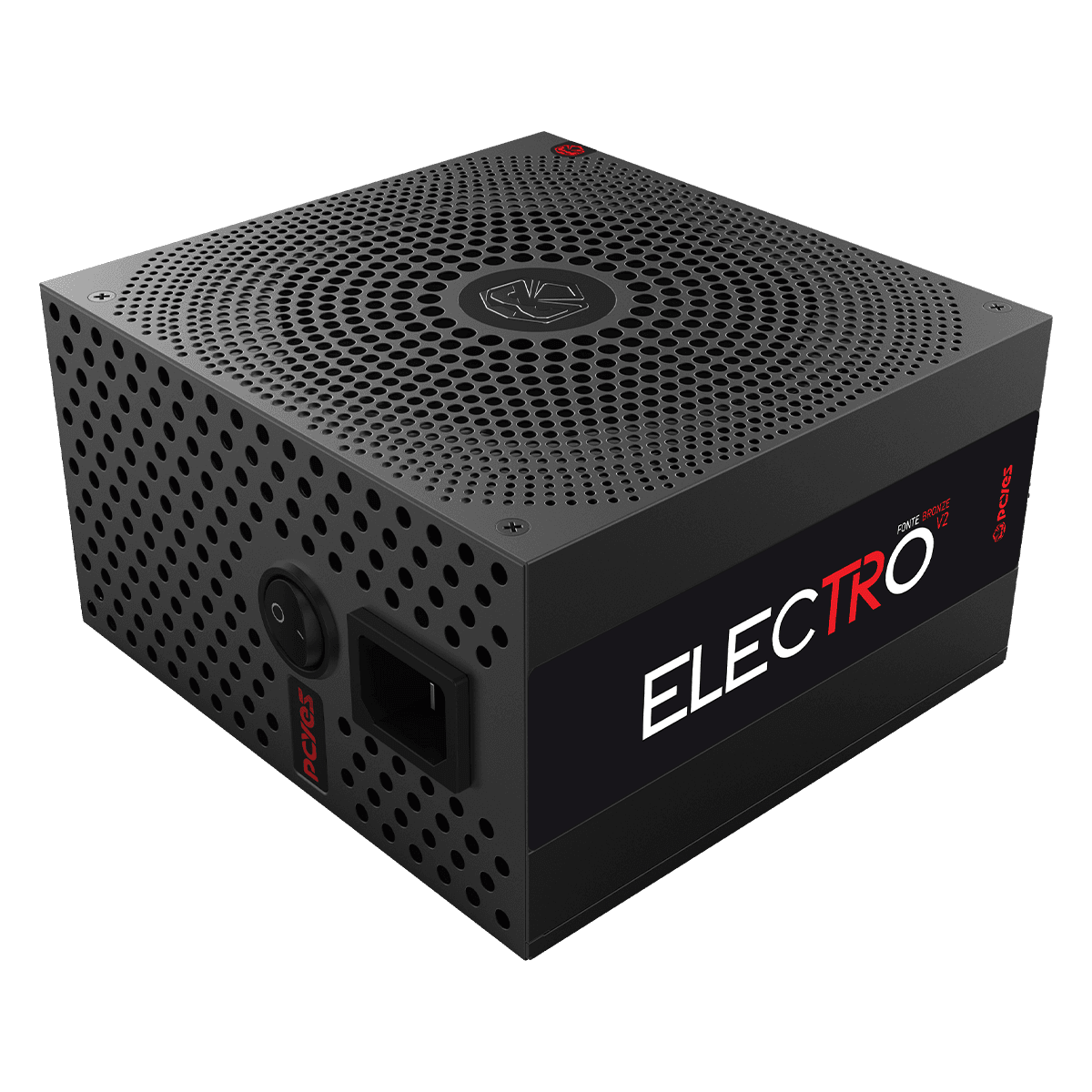 Fonte PCYES Gamer Electro V2 550W 80Plus Bronze PFC Ativo ELECV2PTO550W em destaque