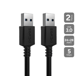 Cabo USB A 2.0 para USB A 3.0 PCYES 2M 5Gbps PUAM3-2 1