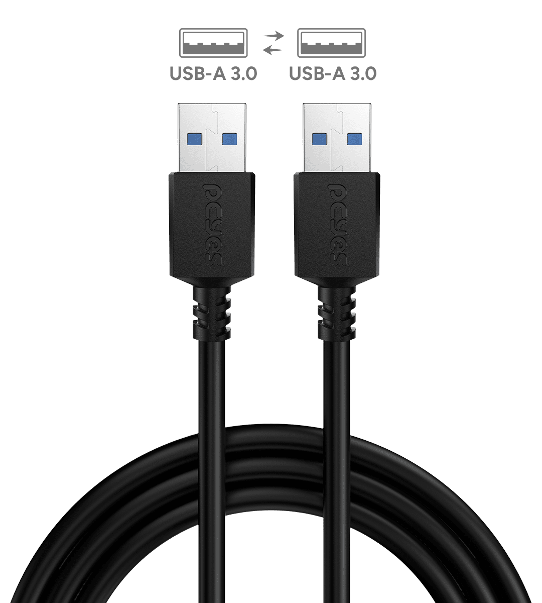 Cabo USB A 2.0 para USB A 3.0 PCYES 2M 5Gbps PUAM3-2 em destaque