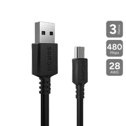 Cabo PCYES USB A 2.0 para Mini USB B 2.0 3 Metros PUANM2-3 1