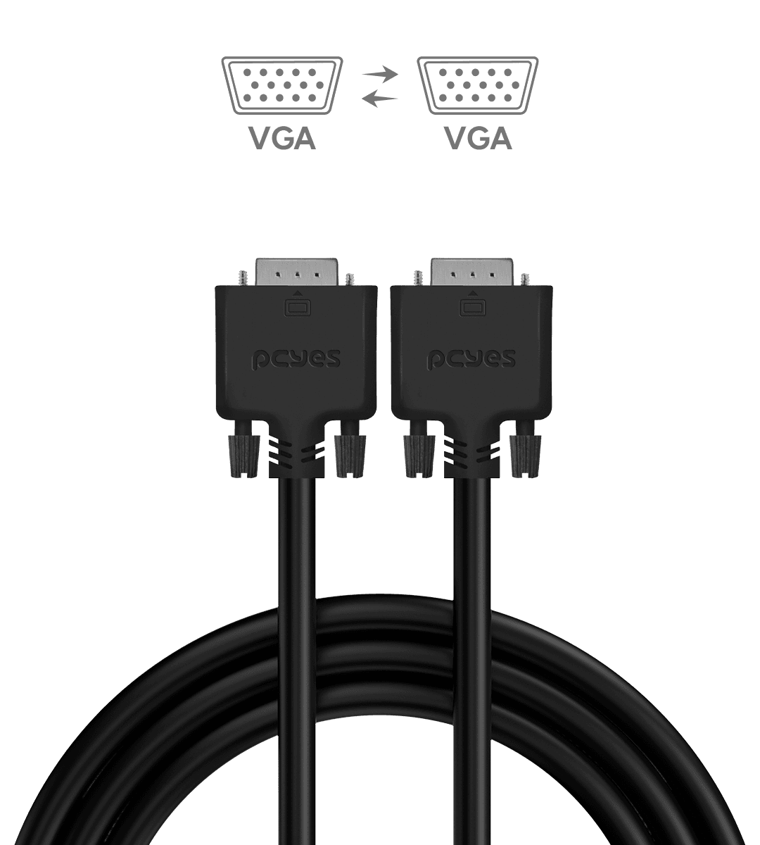Cabo PCYES VGA para Monitor 2 Metros PVGA-2 em destaque