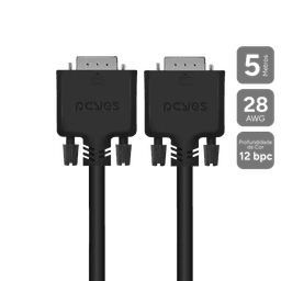 Cabo VGA 15 Pinos PCYES 5M 1280x1024 Analógico PVM15-5 1