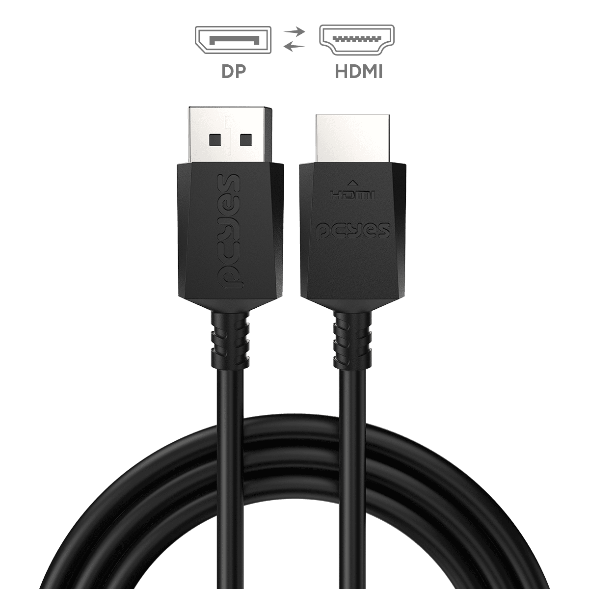Cabo PCYES DisplayPort 1.4 para HDMI 2.0 2m PDPHM-2 em destaque