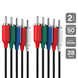 Cabo 5 RCA PCYES 2M Áudio e Vídeo Componente P5R-2 1