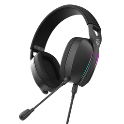 Headset PCYES Gamer Nowy Black Vulcan USB Surround 40mm RGB HGNW40BV 1