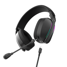 Headset PCYES Gamer Nowy Black Vulcan USB Surround 40mm RGB HGNW40BV 2