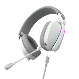 Headset PCYES Gamer Nowy White Ghost USB Surround 40mm RGB Microfone Destacável HGNW40WG 2