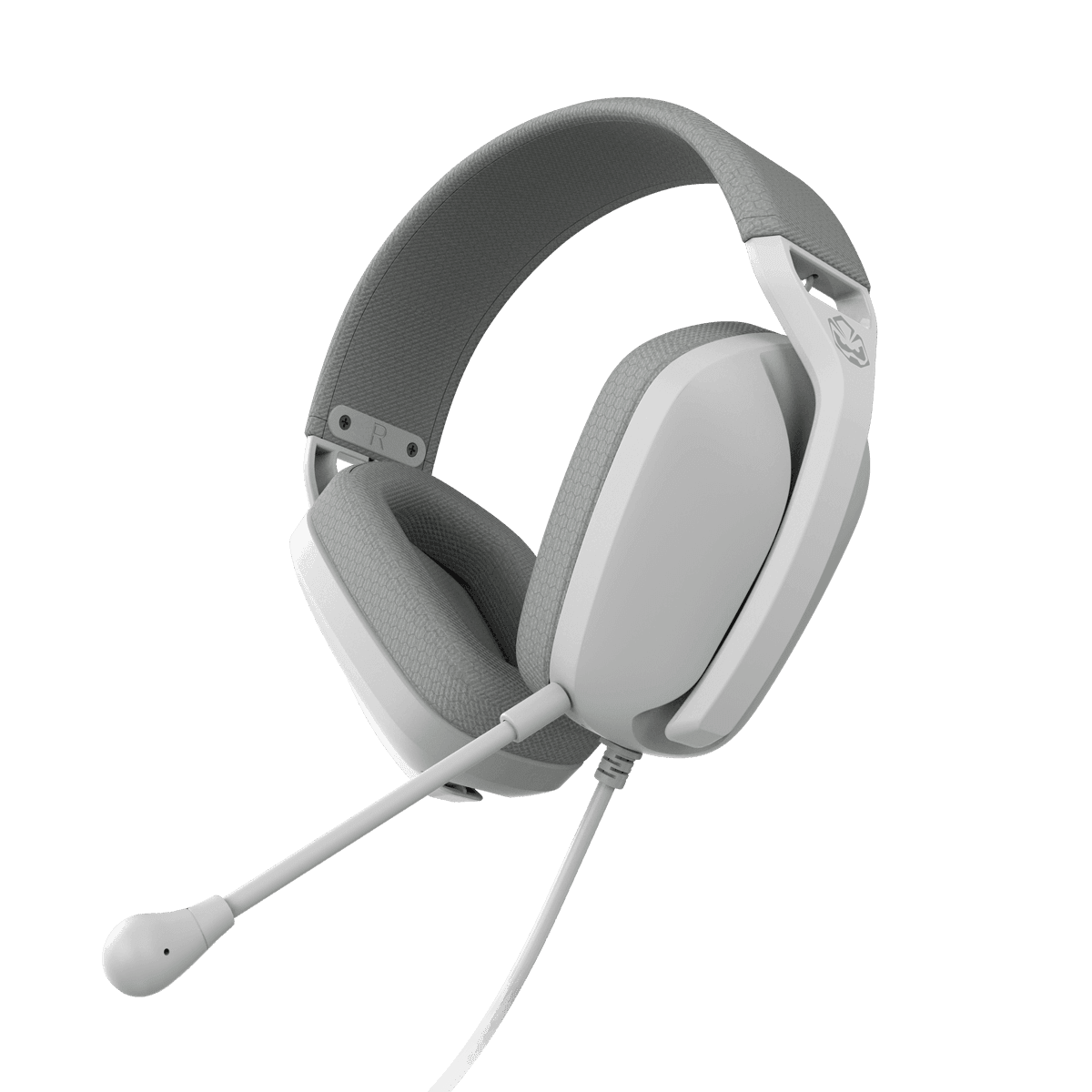 Headset PCYES Gamer Nyra White Ghost P2 3,5mm Driver 40mm Microfone Destacável HGNYWG