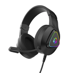 Headset PCYES Gamer Deffy Black Vulcan USB 50mm RGB Microfone Omnidirecional HGDF50BV 1