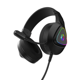 Headset PCYES Gamer Deffy Black Vulcan USB 50mm RGB Microfone Omnidirecional HGDF50BV 2