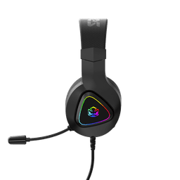 Headset PCYES Gamer Deffy Black Vulcan USB 50mm RGB Microfone Omnidirecional HGDF50BV 4