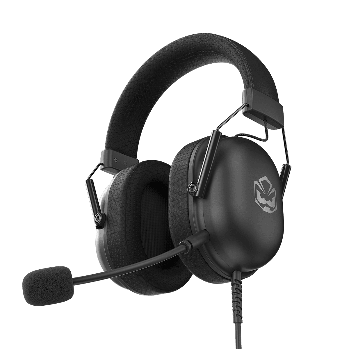Headset PCYES Gamer Kamar Black Vulcan USB 50mm Microfone Destacável HGKM50BV