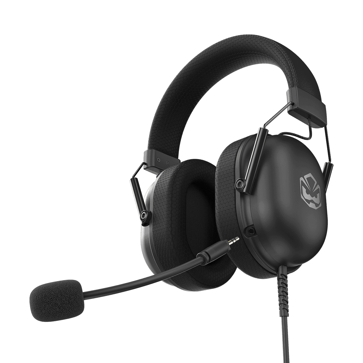 Headset PCYES Gamer Kamar Black Vulcan USB 50mm Microfone Destacável HGKM50BV em destaque