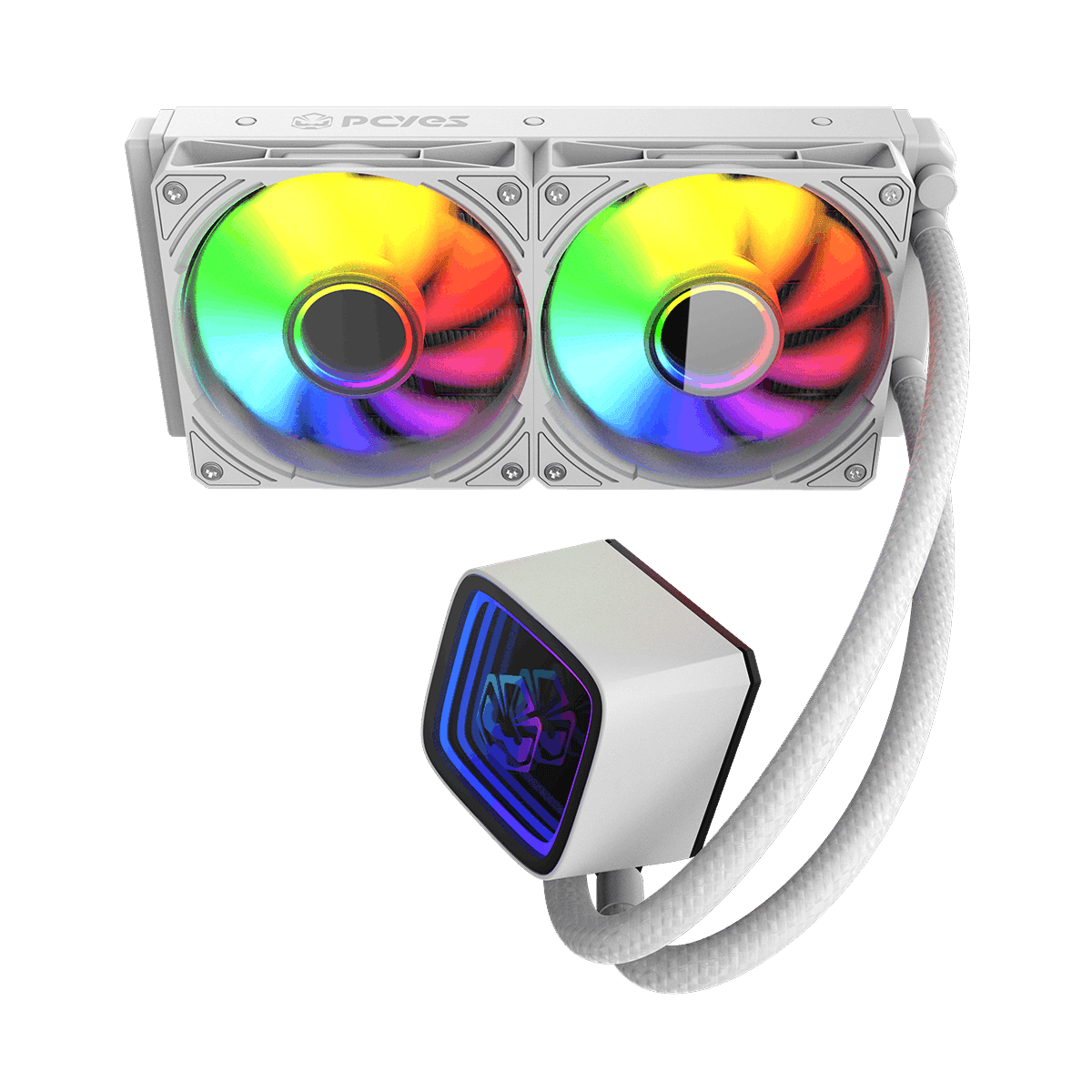 Water Cooler PCYES Tundra White Ghost Argb 240 Mm Wctwg 240 em destaque