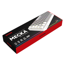 Teclado Mecânico PCYES Mecka White Ghost 65% ABNT2 Outemu Red RGB Rainbow TPMKWGRD 5