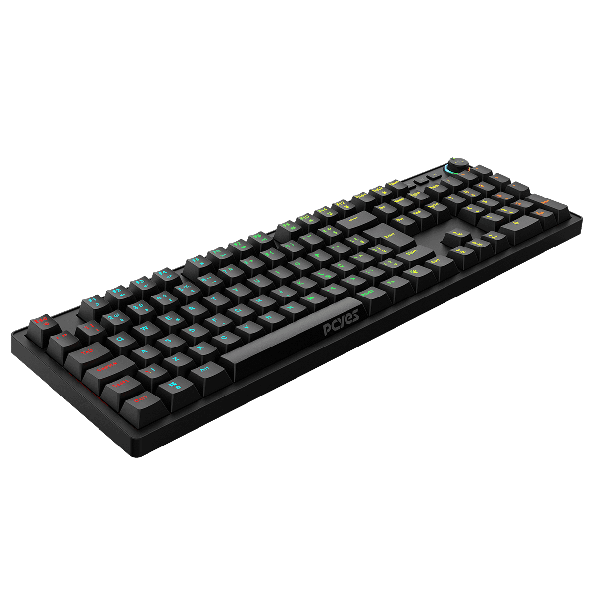 Teclado Mecânico PCYES Zecky Black Vulcan 100% ABNT2 Outemu Red RGB PTZKBVRD em destaque