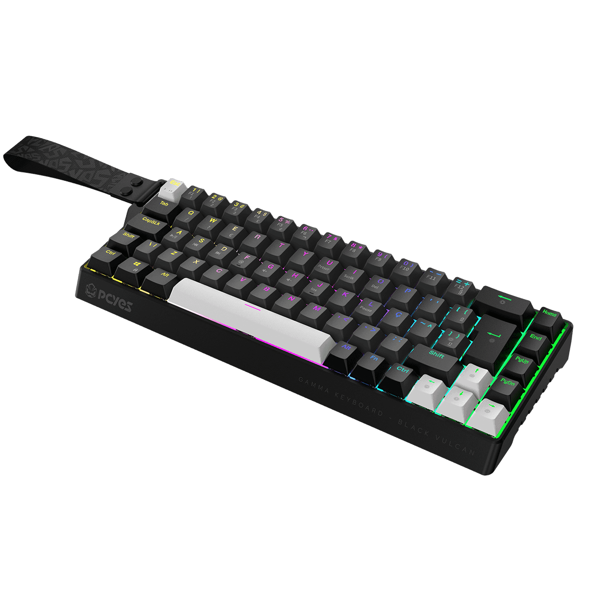 Teclado PCYES Magnético Gamma Black Vulcan RGB 8000Hz Rapid Trigger PMGMBV
