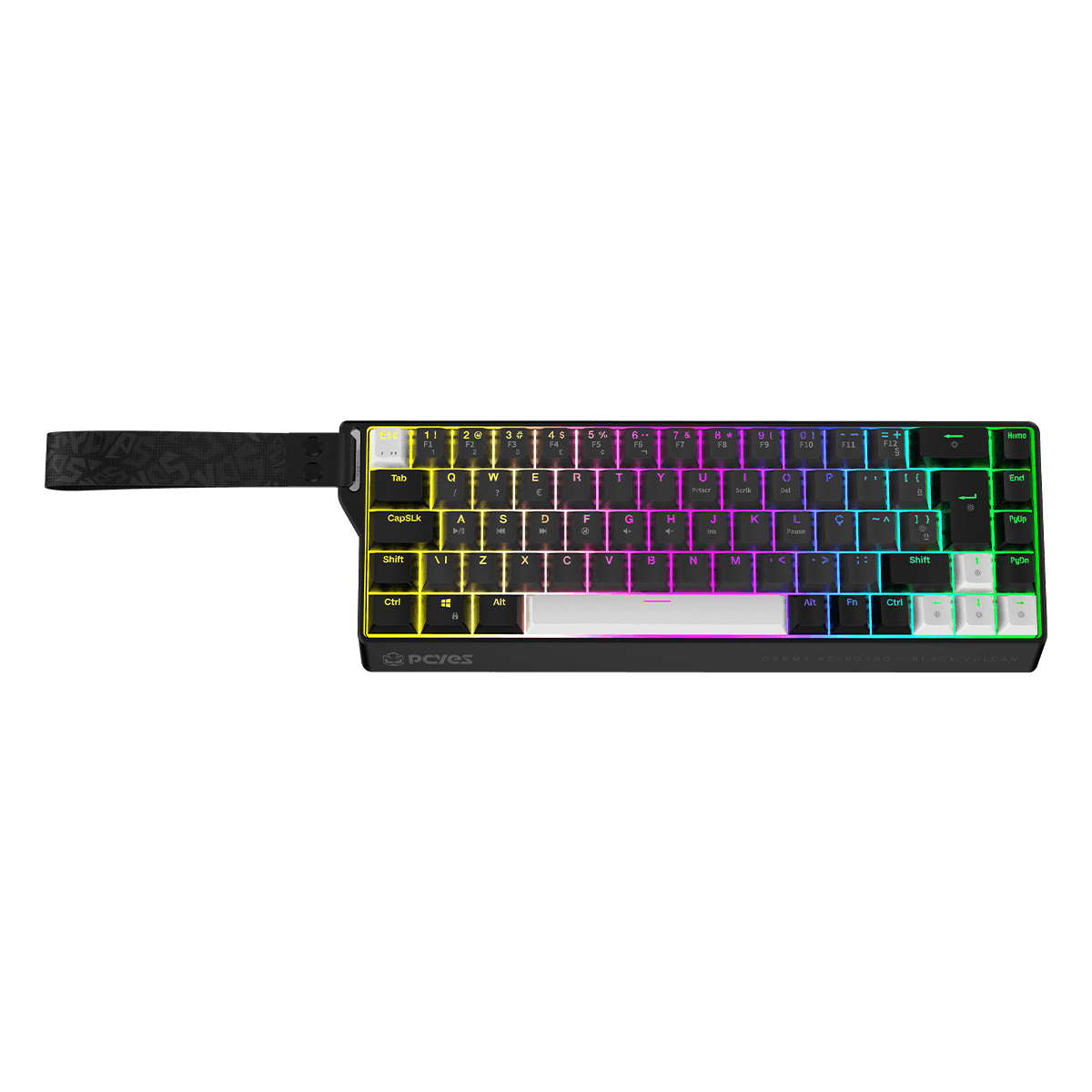 Teclado PCYES Magnético Gamma Black Vulcan RGB 8000Hz Rapid Trigger PMGMBV em destaque