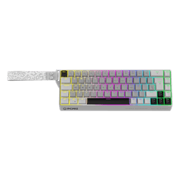 Teclado PCYES Magnético Gamma White Ghost RGB 8000Hz USB PMGMWG 2