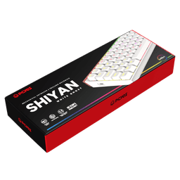 Teclado Mecânico PCYES Shiyan White Ghost 60% ABNT2 Outemu Red RGB TPSHWGRD 5