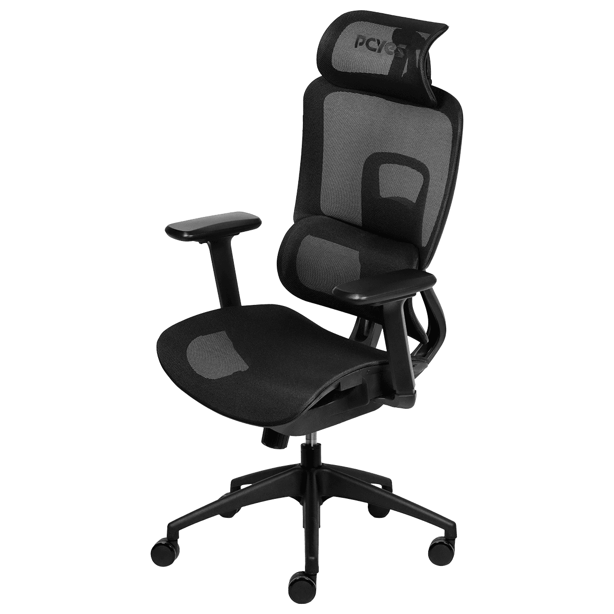 Cadeira Office Ergonômica MS5 Preta com Apoio 3D e Mesh Respirável PCYes em destaque