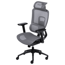 Cadeira Office PCYES Ergonômica MS5 Cinza com Apoio 3D e Mesh Respirável 2