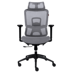 Cadeira Office PCYES Ergonômica MS5 Cinza com Apoio 3D e Mesh Respirável 3