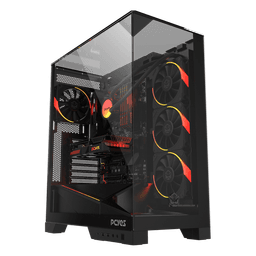 Gabinete Gamer PCYES Forcefield Dome Black Vulcan GFFDBV 1