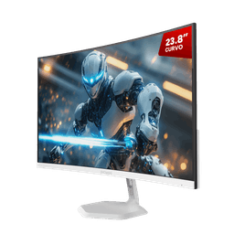 Monitor Gamer PCYES Quartzo Q23C 23.8 Curvo VA FHD 100Hz 5ms FreeSync White PM3G0Q023C100WG 1