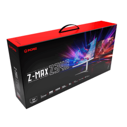 Monitor Gamer PCYES Z-Max Z34C 34 Curvo VA WQHD 165Hz 1ms FreeSync USB-C PMGZ34C165WG 6