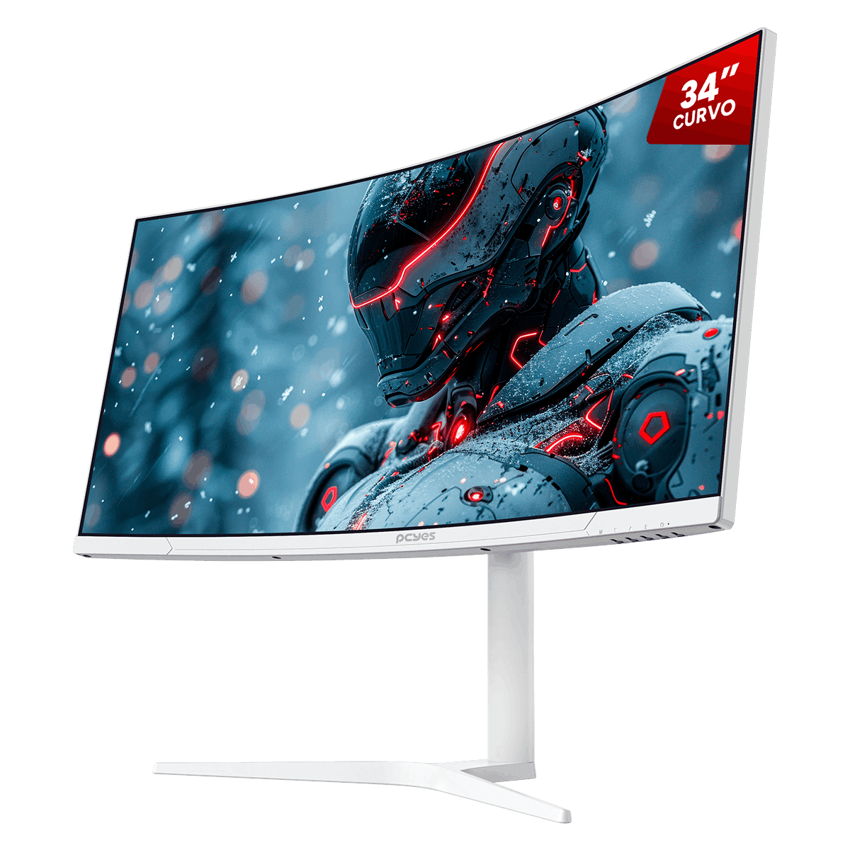 Monitor PCYES Gamer Z-Max Z34C 34 Curvo VA WQHD 165Hz 1ms FreeSync USB-C White PMGZ34C165BV