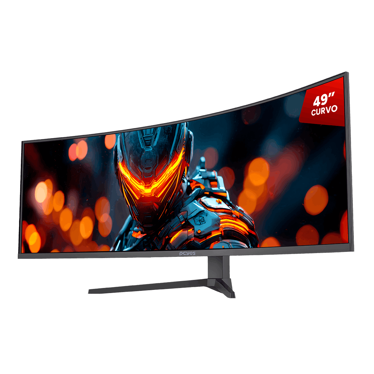 Monitor Gamer Pcyes Z-max Z49c 49´curvo Dqhd 120hz 1ms Hdmi/dp/usb Type-c Has Speaker Freesync Black Vulcan Pmgz49c144bv