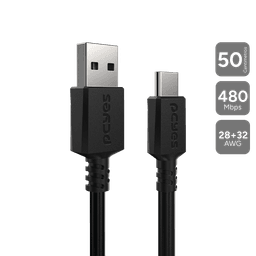 Cabo PCYES USB A 2.0 para USB Tipo-C 50cm PUACP-05 1