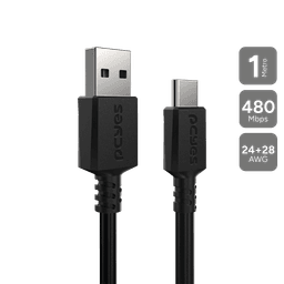Cabo PCYES USB A para USB Tipo-C 1 Metro 3A 480Mbps PUACP-01 1